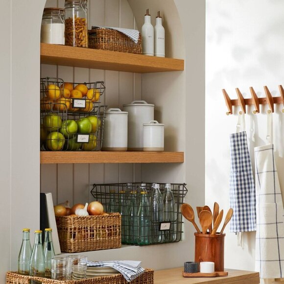 Hearth & Hand Magnolia‎ Small Wire Storage Stacking Basket Pewter - Small - Picture 2 of 6